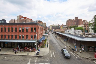 New York görünümünde Meatpacking district kavşak yüksek