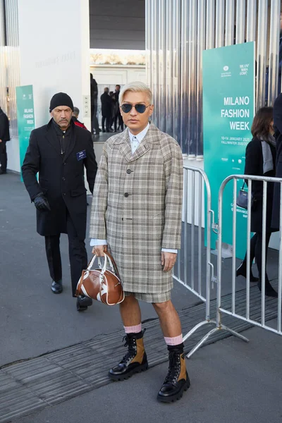 Bryanboy przed pokazem mody Prada, Milan Fashion Week street style — Zdjęcie stockowe