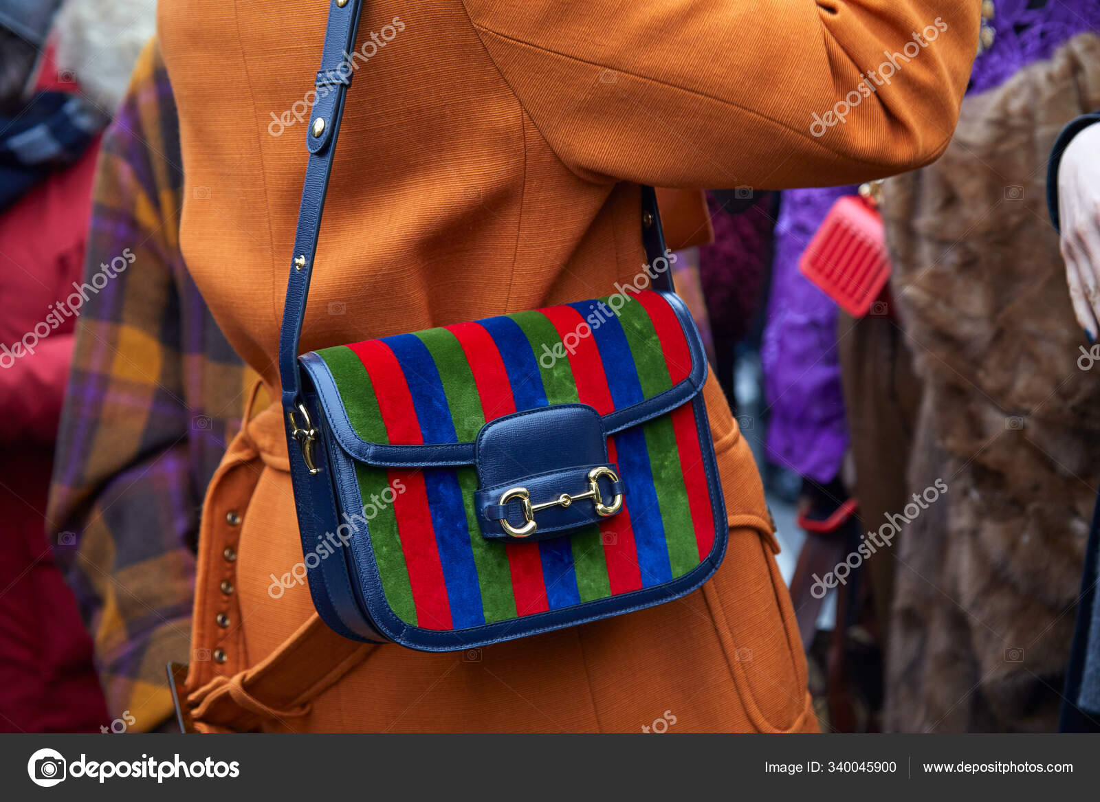 gucci bag with blue and red stripe