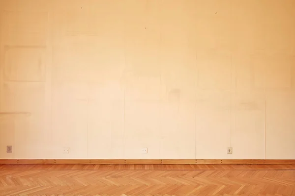 Old Empty Apartment Interior Parquet Wooden Floor — Stock Photo, Image