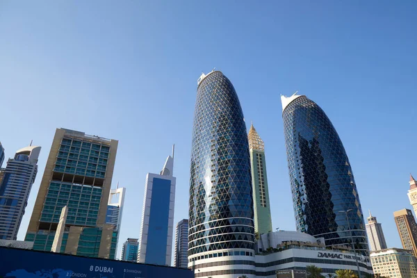 Dubai United Arab Emirates 2019 Dubajská Finanční Čtvrť Moderní Mrakodrapy — Stock fotografie