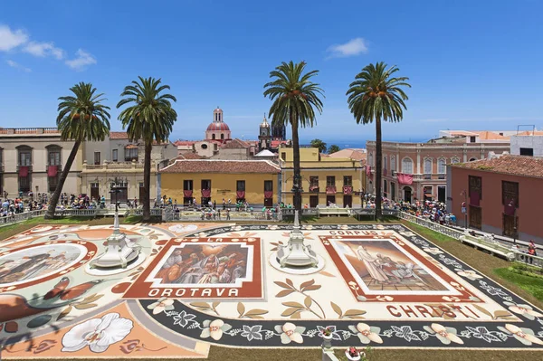 Corpus Christi, La Orotava, Tenerife, Espanha - 11 de junho de 2015 — Fotografia de Stock