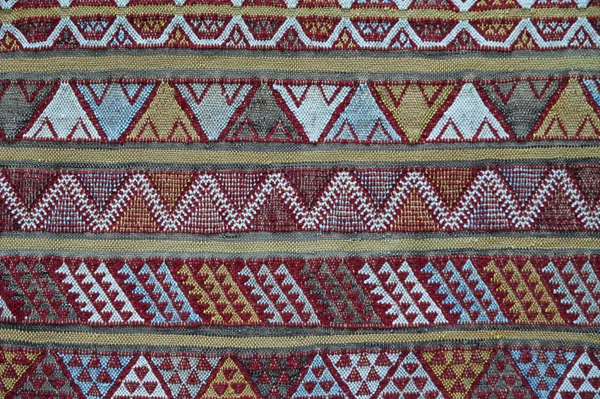 Tradycyjne marokańskie tkaniny tło, Marrakesz, Maroko — Zdjęcie stockowe