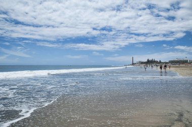 Playa de Maspaloma, Gran Canaria, İspanya - 6 Mayıs 2017
