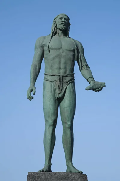 Άγαλμα Του Ρωμαίους Ένας Προ Ιστάμενος Guanche Ένα Mencey Μέρος — Φωτογραφία Αρχείου