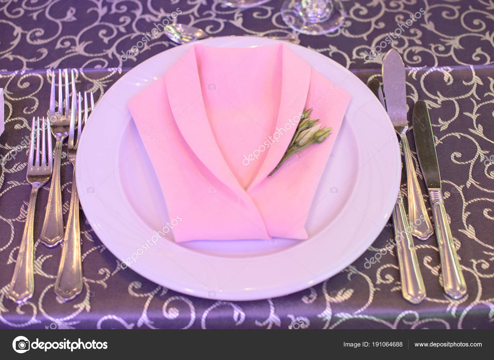 Formal Table Setting Silverware Placed Order Use Elegantly Wrapped ... Formal Table Setting Silverware Placed Order Use Elegantly Wrapped ...