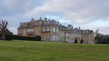 Luton Hoo Hotel, Golf and Spa, Luton, Bedfordshire, UK - December 23, 2019: traditional historic mansion converted into a luxurious hotel, with elegant restaurants, a modern spa and lush gardens
