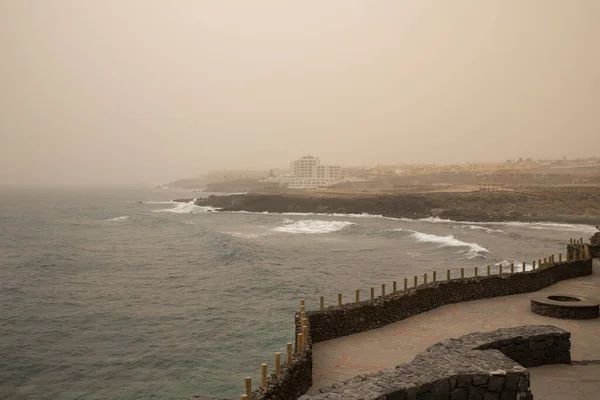 Clima Calima Con Baja Visibilidad Hacia San Blas Golf Del — Foto de Stock