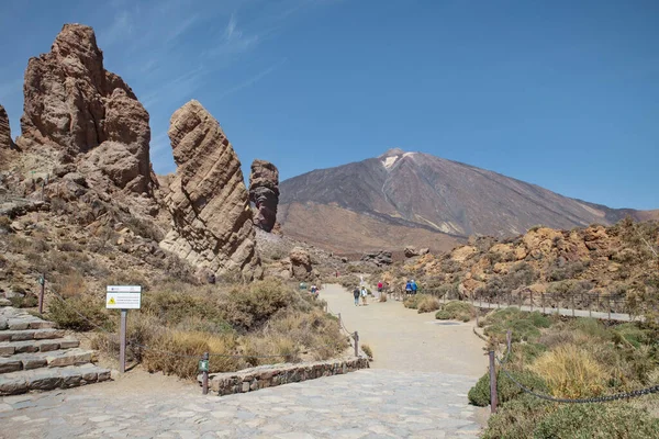 Los Roques Garcia Parque Nacional Teide Tenerife Ilhas Canárias Espanha — Fotografia de Stock