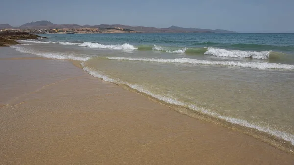 Costa Calma Una Playa Prístina Aguas Poco Profundas Parte Sureste — Foto de Stock