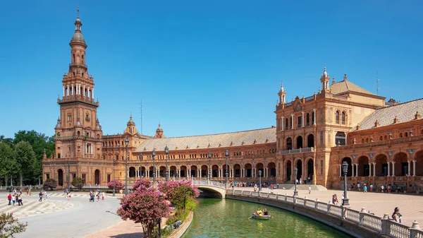 Plaza Espana Sevilla Andalusië Spanje Juni 2019 Indrukwekkend Architectonisch Complex — Stockfoto