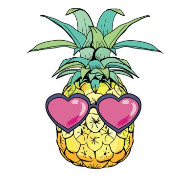 Ananas Meyve gözlüklü