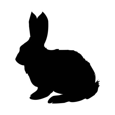  siyah tavşan siluet