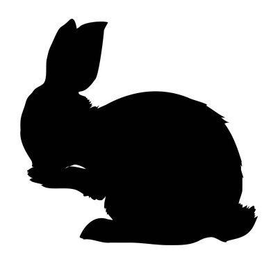  siyah tavşan siluet