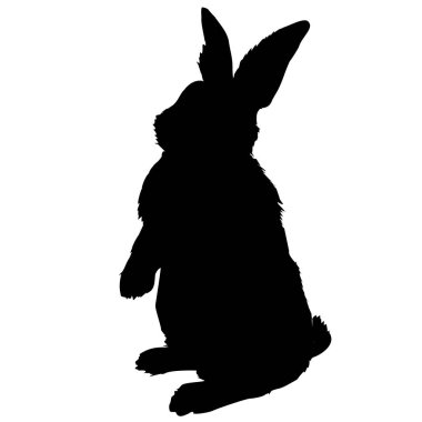  siyah tavşan siluet