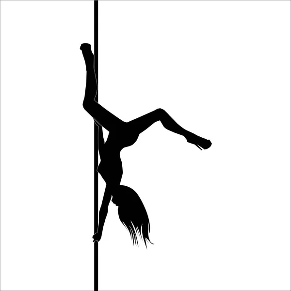 Abstract pole dancer — Stock Vector