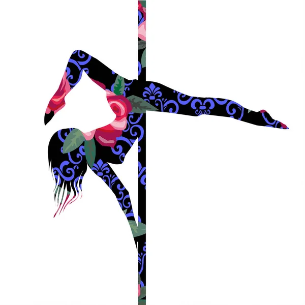 Abstract pole dancer — Stock Vector