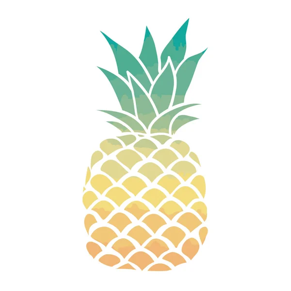 Ilustración de fruta de piña — Vector de stock