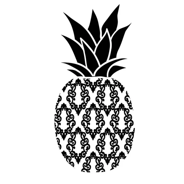 Плодовая иллюстрация ананаса — стоковый вектор