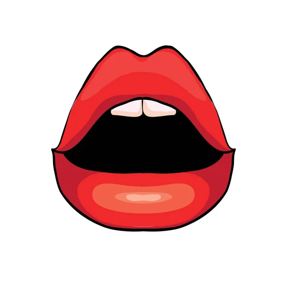 Filles bouche illustration — Image vectorielle