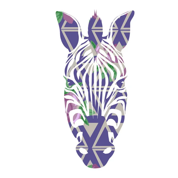 Color abstract zebra — Stock Vector