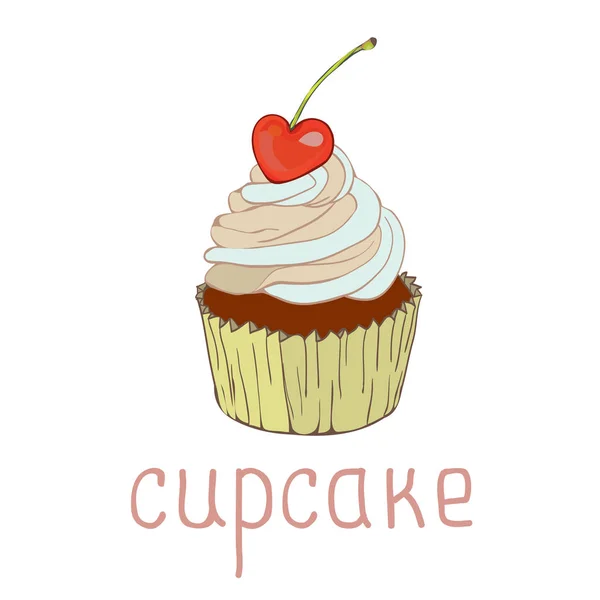 Süße leckere Cupcake — Stockvektor