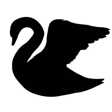  soyut kuğu illüstrasyon