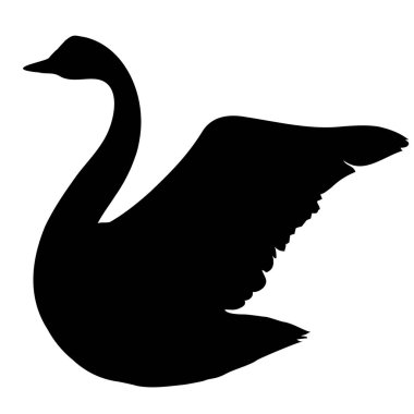  soyut kuğu illüstrasyon