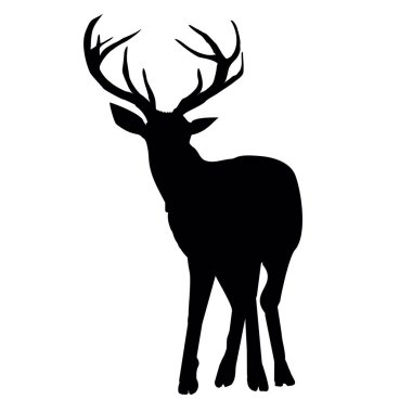 Siyah geyiği siluet 