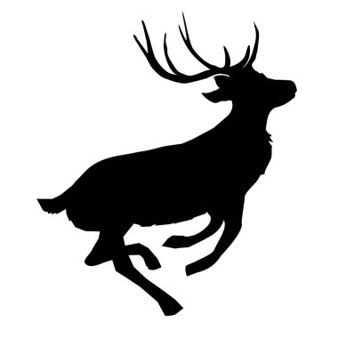 Siyah geyiği siluet 