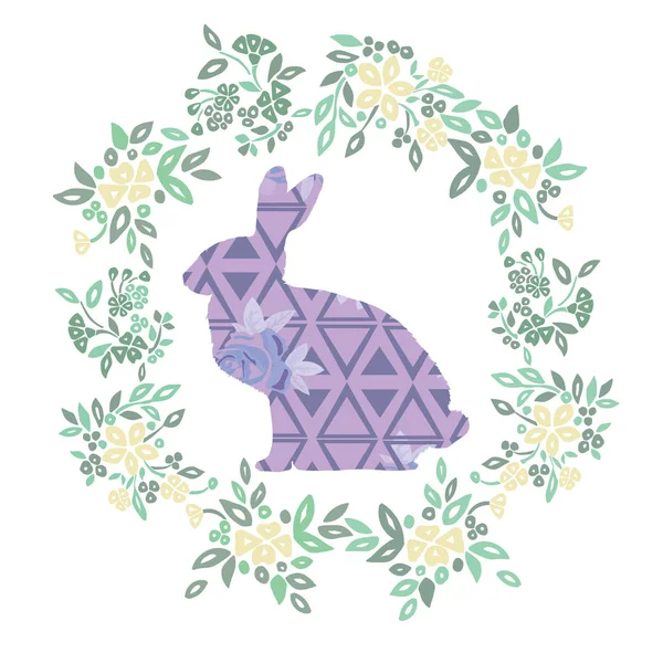 Color conejo abstracto — Vector de stock