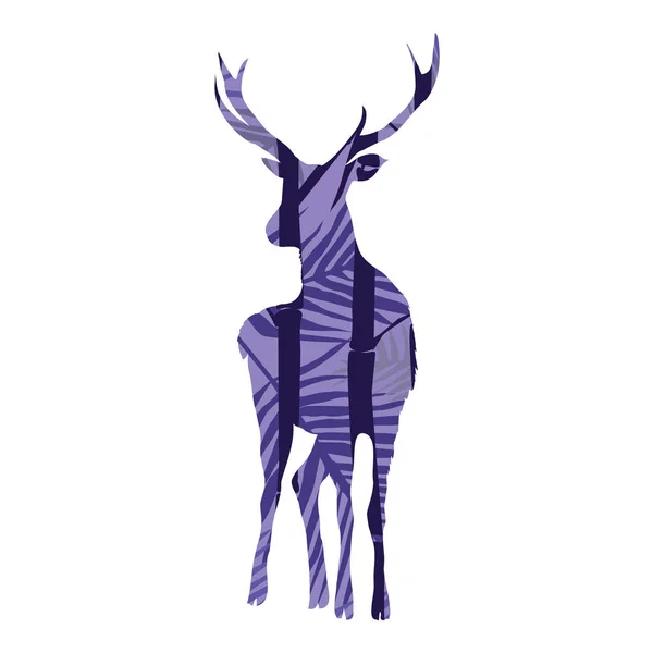 Diseño abstracto de ciervos — Archivo Imágenes Vectoriales