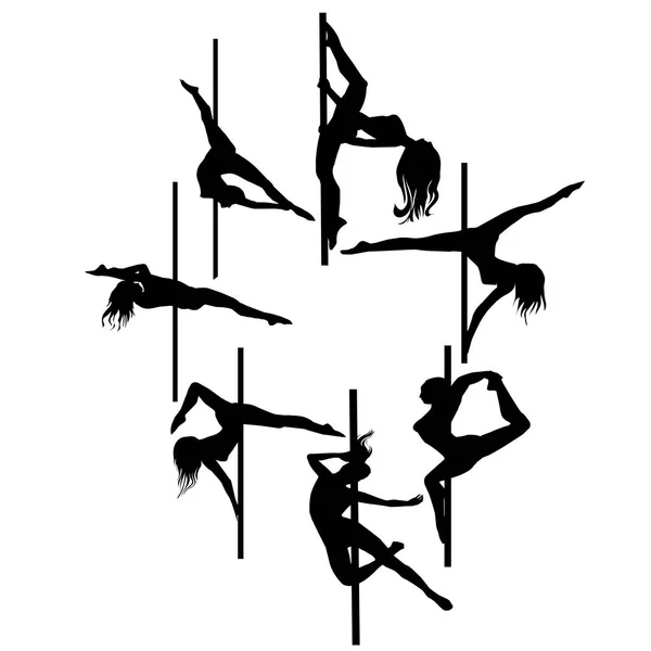 Conjunto de bailarines abstractos polo — Archivo Imágenes Vectoriales