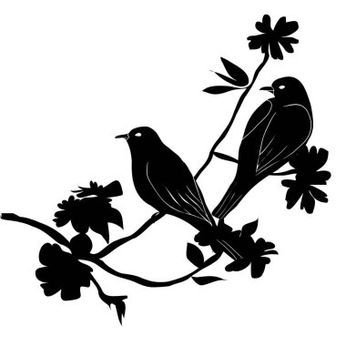  soyut kuşlar illüstrasyon