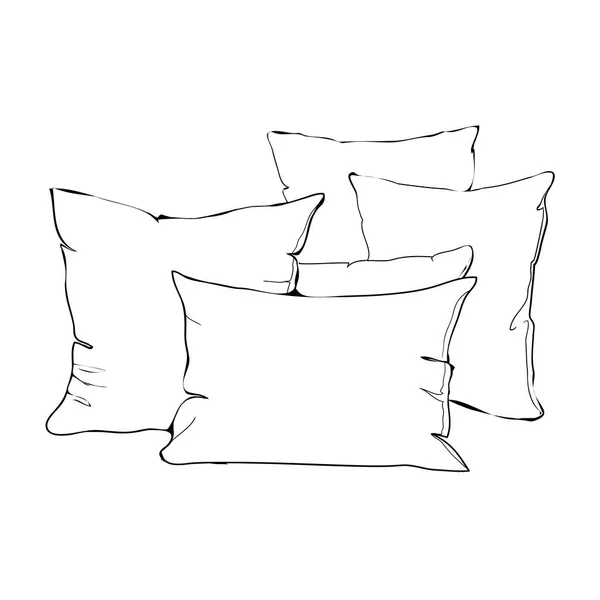 Conjunto de almohadas para dormir — Vector de stock