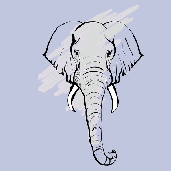 Kleur abstracte olifant — Stockvector