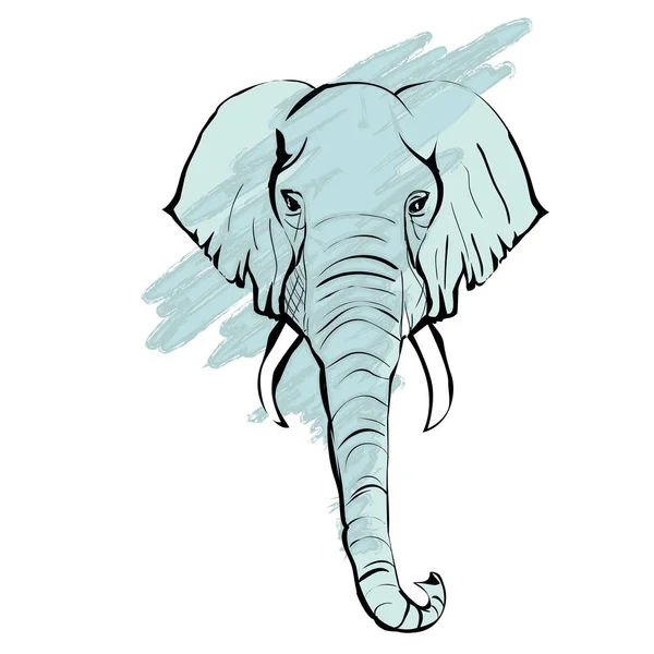 Kleur abstracte olifant — Stockvector