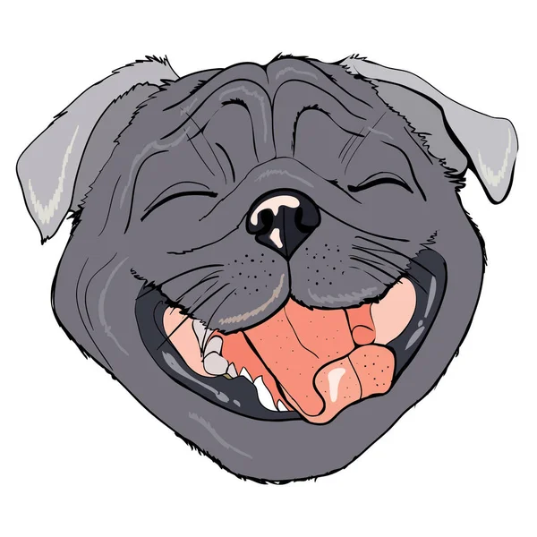 Niedliche Bulldogge-Illustration — Stockvektor