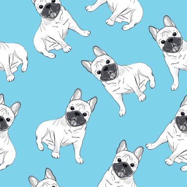 Bulldogs seamless modeli