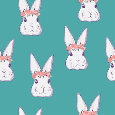 Sevimli tavşanlar seamless modeli