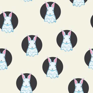 Sevimli tavşanlar seamless modeli