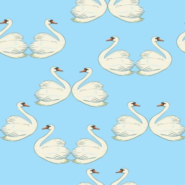 kuğular seamless modeli