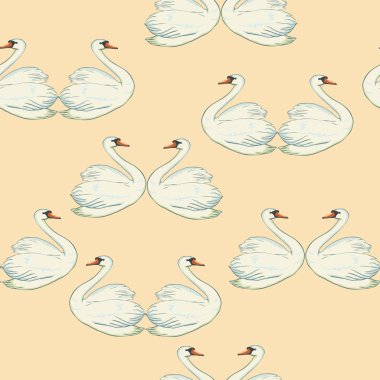 kuğular seamless modeli