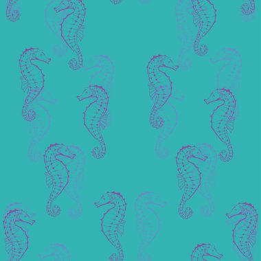 Deniz atları seamless modeli