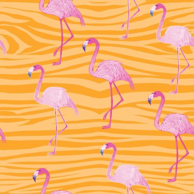 Flamingolar seamless modeli