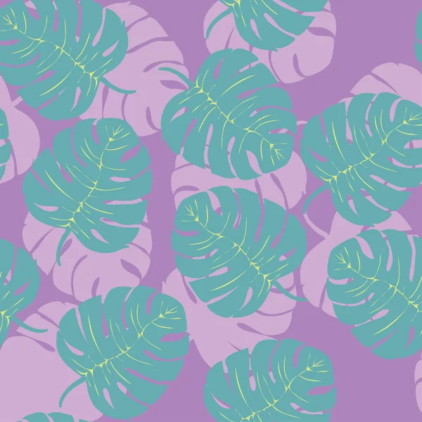 Tropische plant bladeren patroon — Stockvector