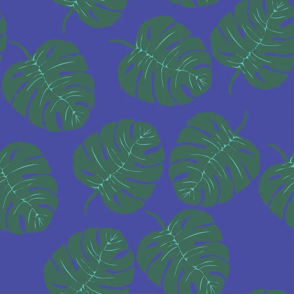 열 대 식물 잎 패턴 — 스톡 벡터