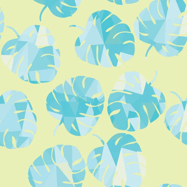 Tropische plant bladeren patroon — Stockvector