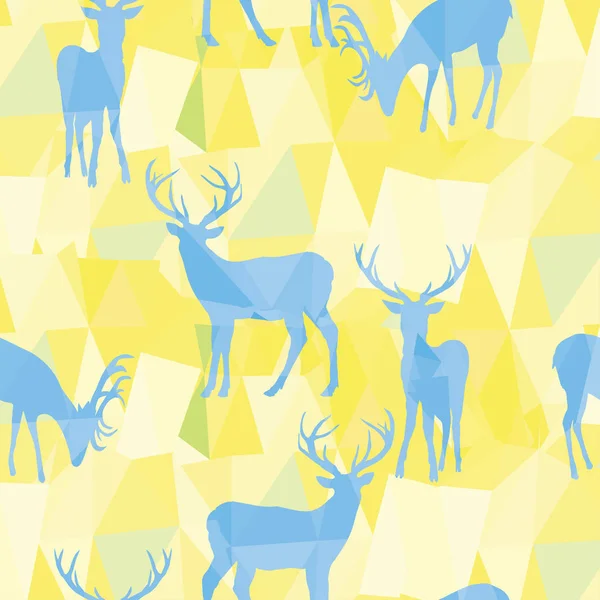 Silhouettes de cerf motif sans couture — Image vectorielle