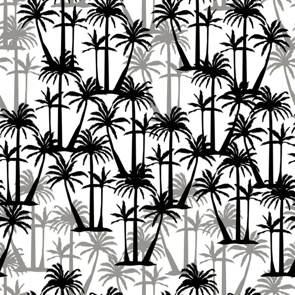 Palm träd seamless mönsterPalm stromy bezešvé vzor — Stockový vektor